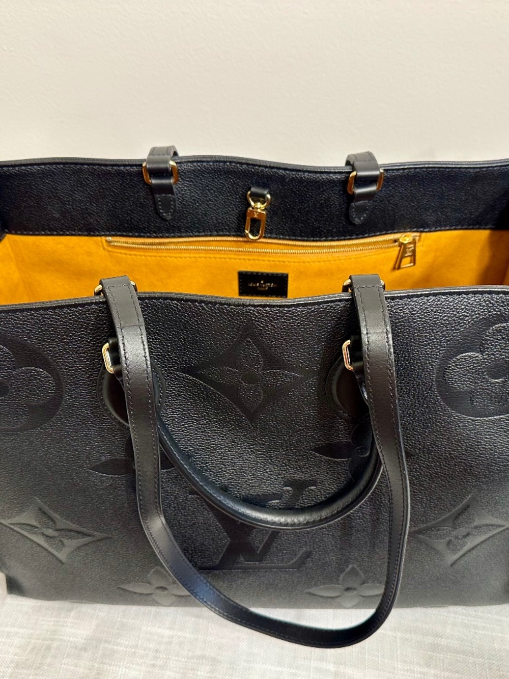 Louis Vuitton OnTheGo GM Black Monogram Empreinte Leather | NWT